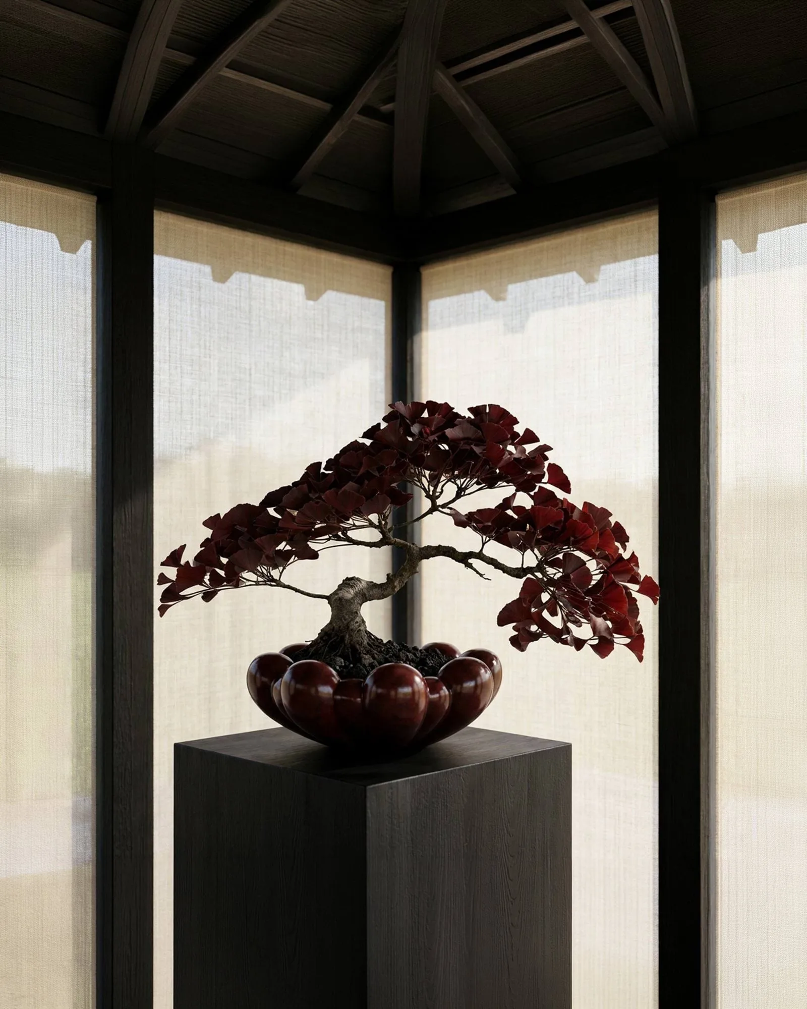 Bloom 大号托盘碗, 栗色 101 Copenhagen