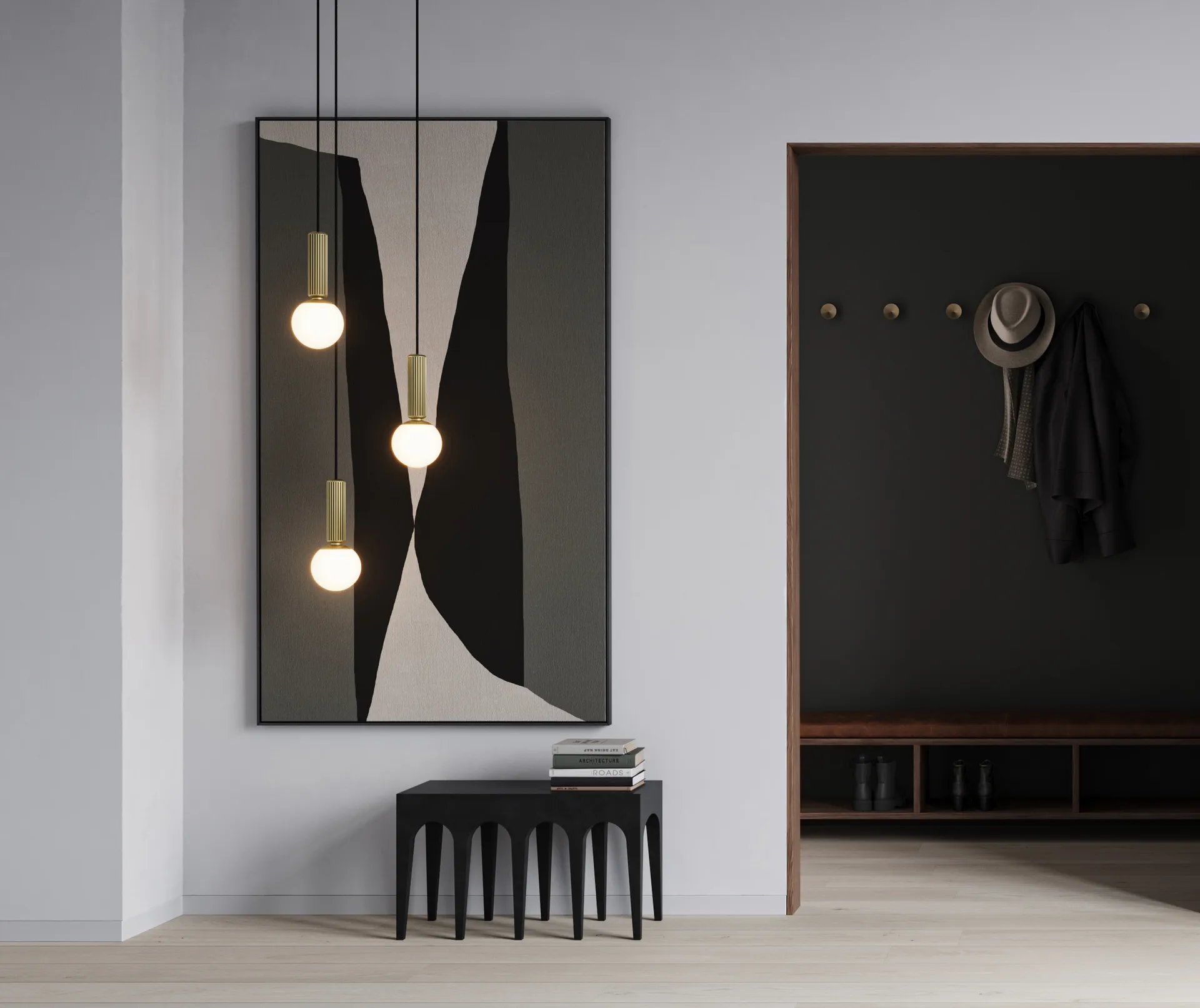 Bow 长椅 bench, 咖啡色 101 Copenhagen