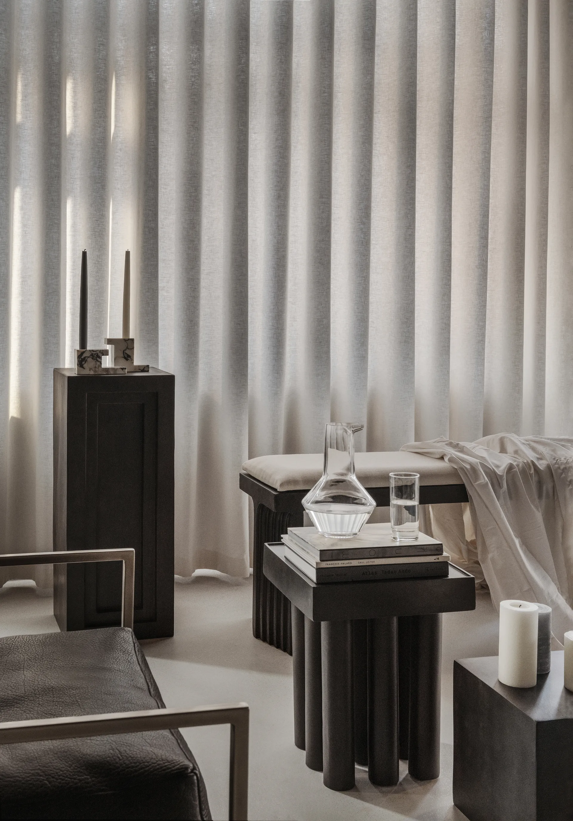 Brick low 烛台 7.5x14 cm, Calacatta 101 Copenhagen