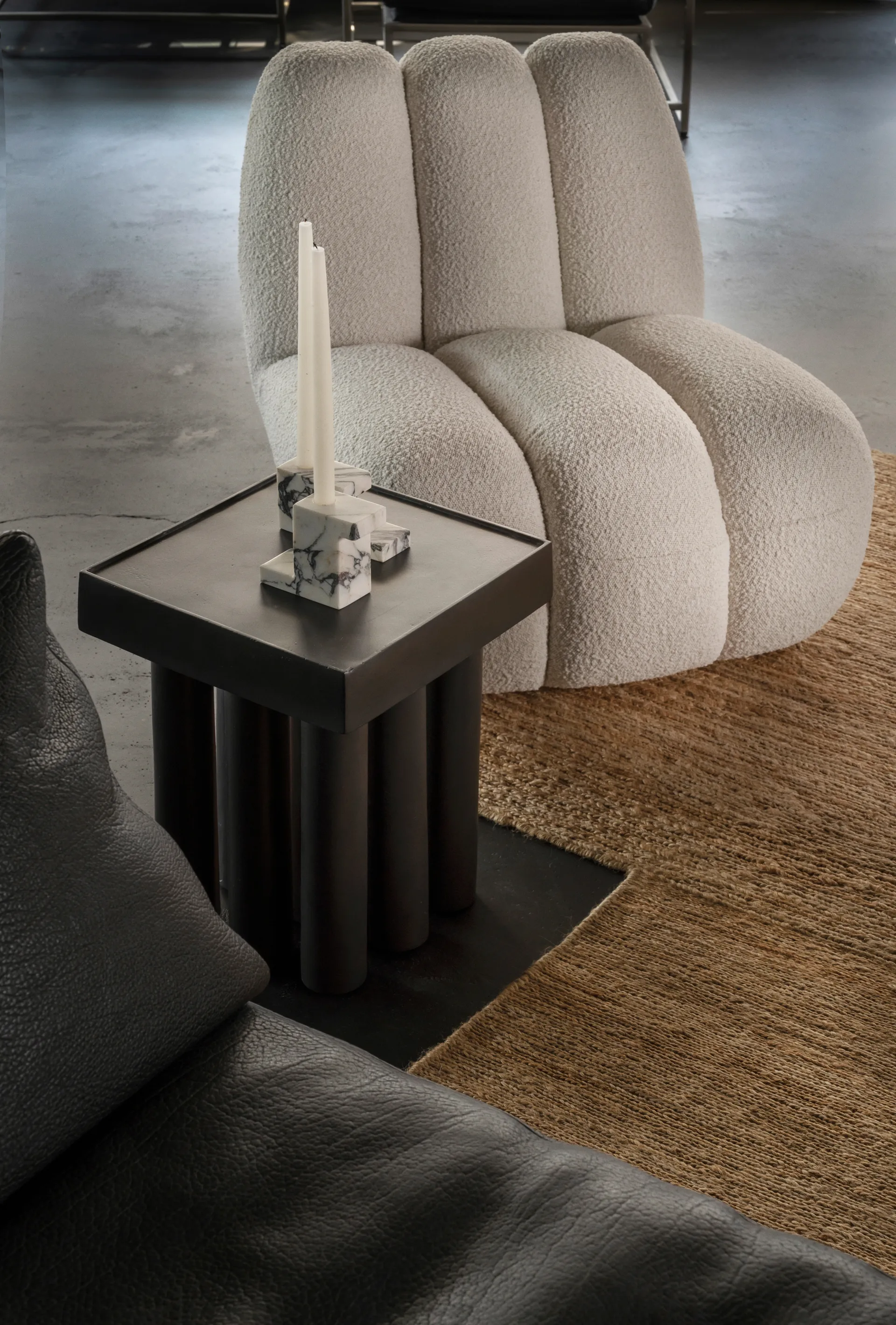 Brick low 烛台 7.5x14 cm, Calacatta 101 Copenhagen