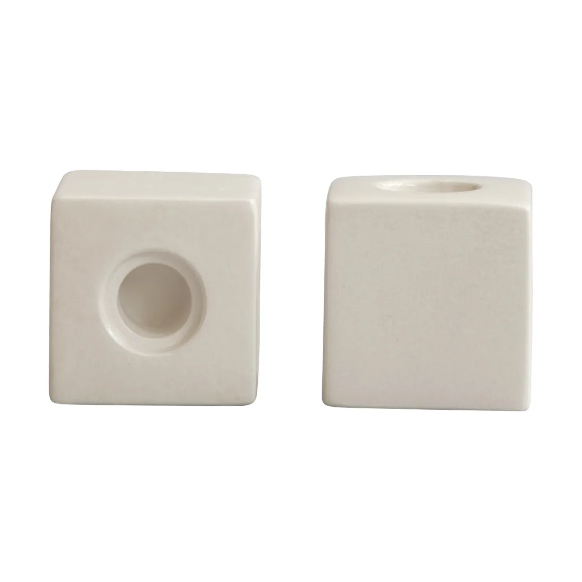 Cube 立方体烛台2件装, 高光泽桦木色 101 Copenhagen