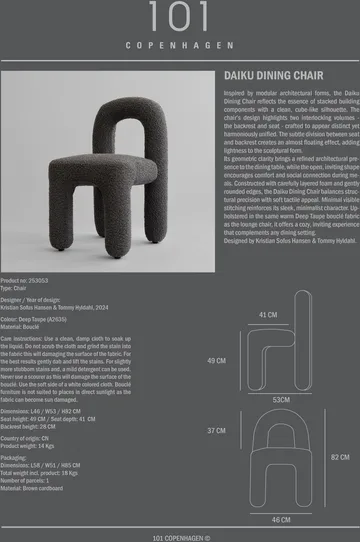 Daiku dining 椅子 - Deep 灰褐色 - 101 Copenhagen