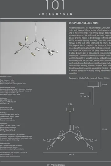 Drop系列 迷你吊灯 - 铬色 - 101 Copenhagen