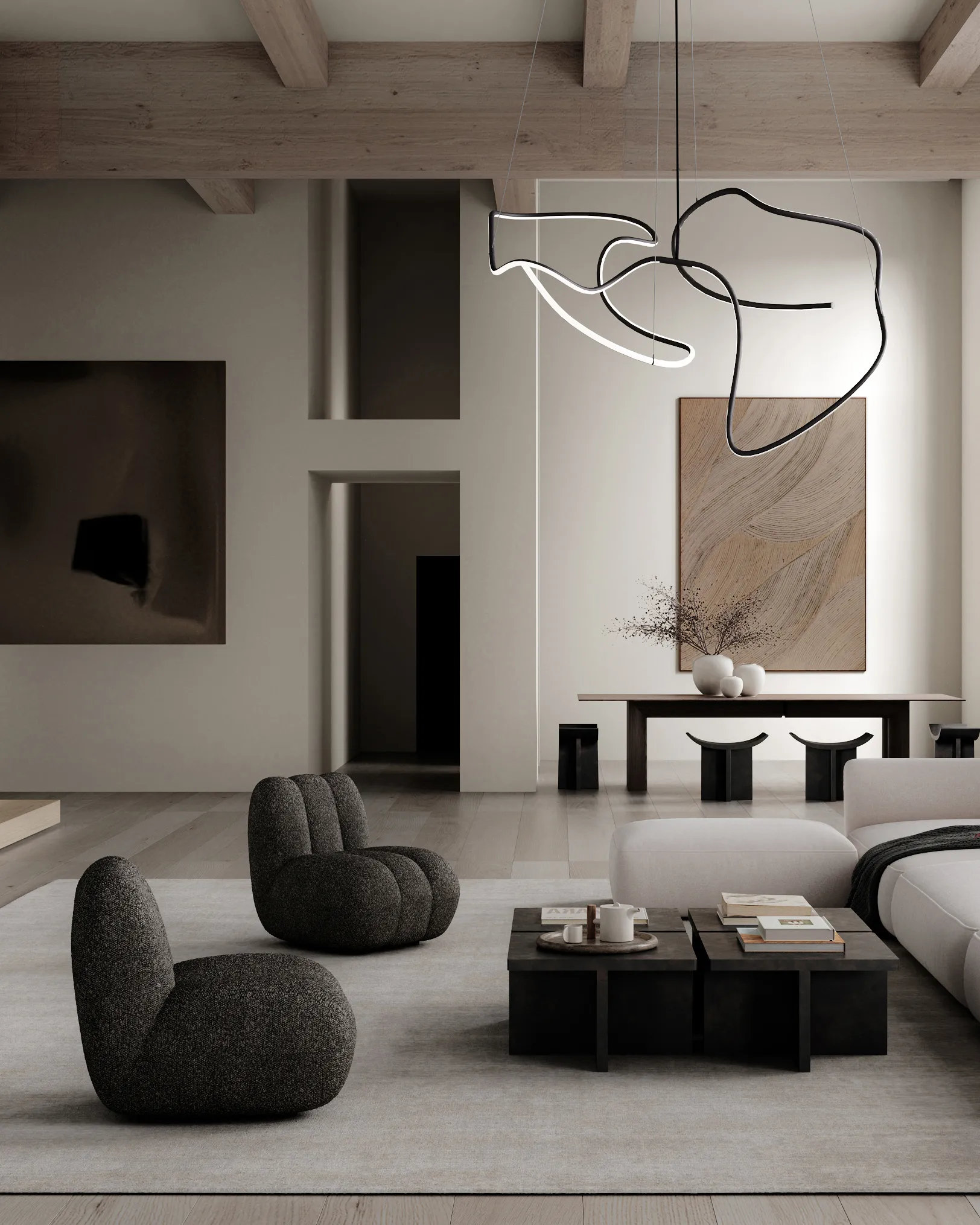 Ghost 枝形吊灯 big 吊灯, Burned black 101 Copenhagen