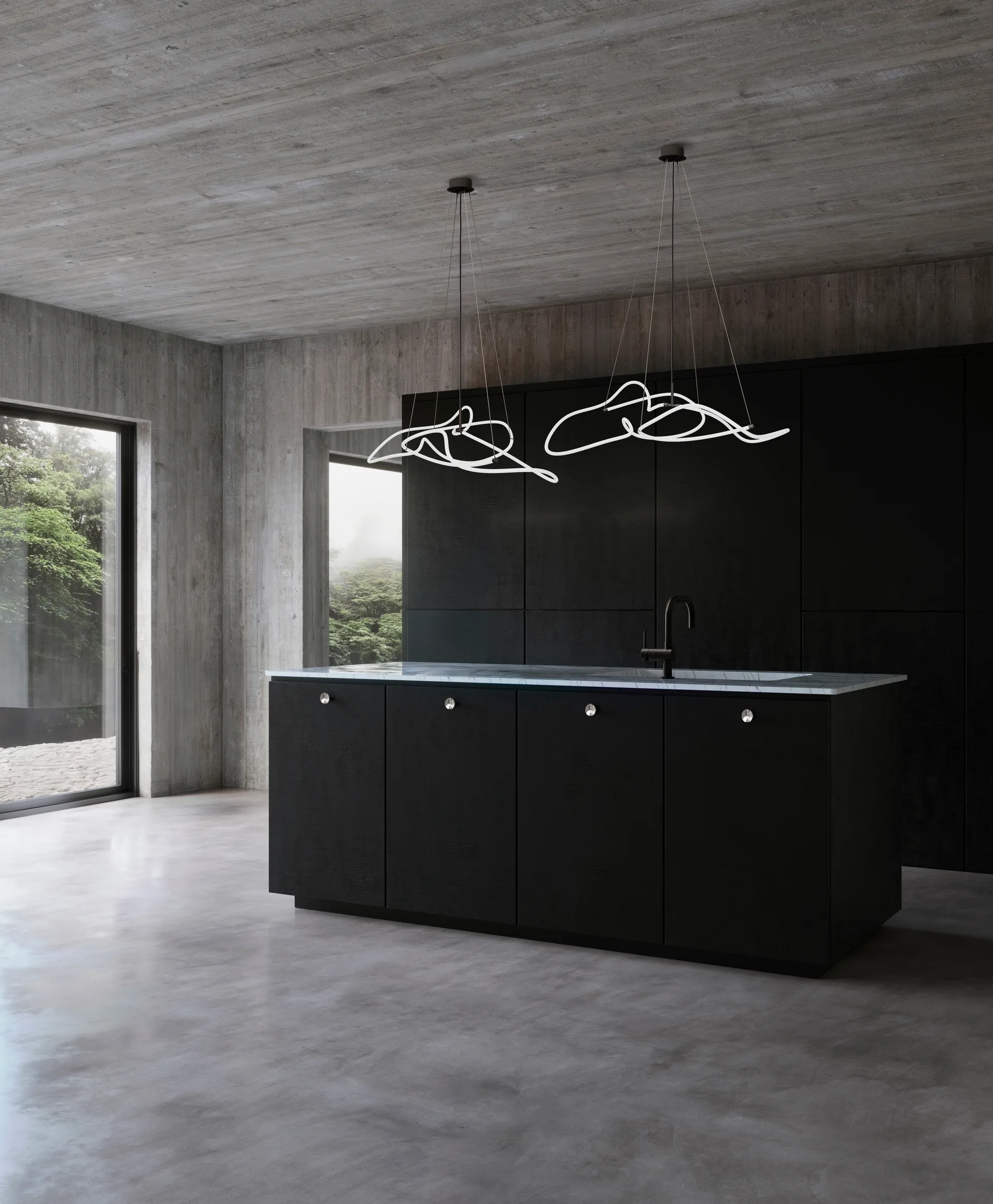 Ghost 枝形吊灯 mini 吊灯, Burned black 101 Copenhagen