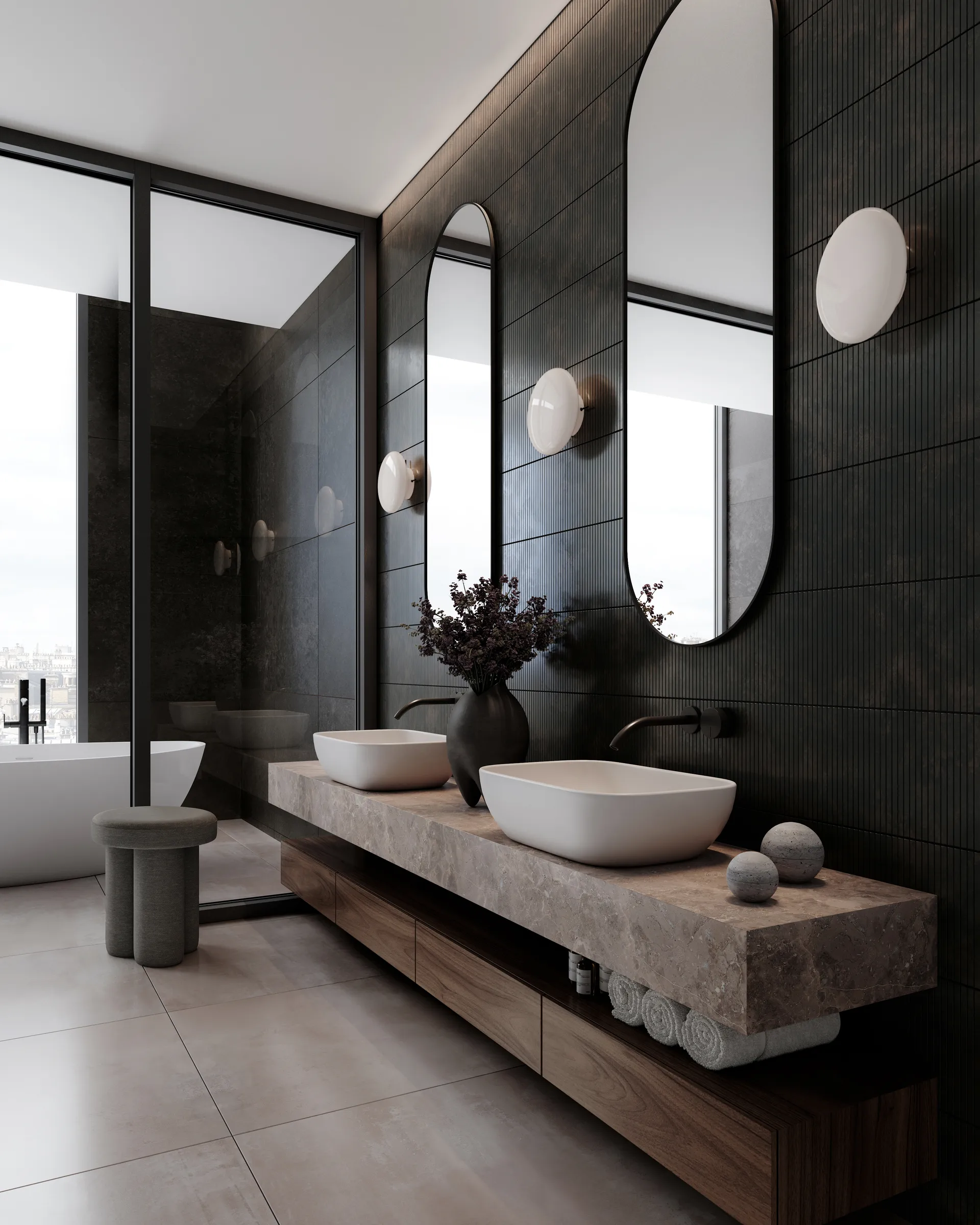 Hikari壁灯, 乳白_Ø24cm 101 Copenhagen