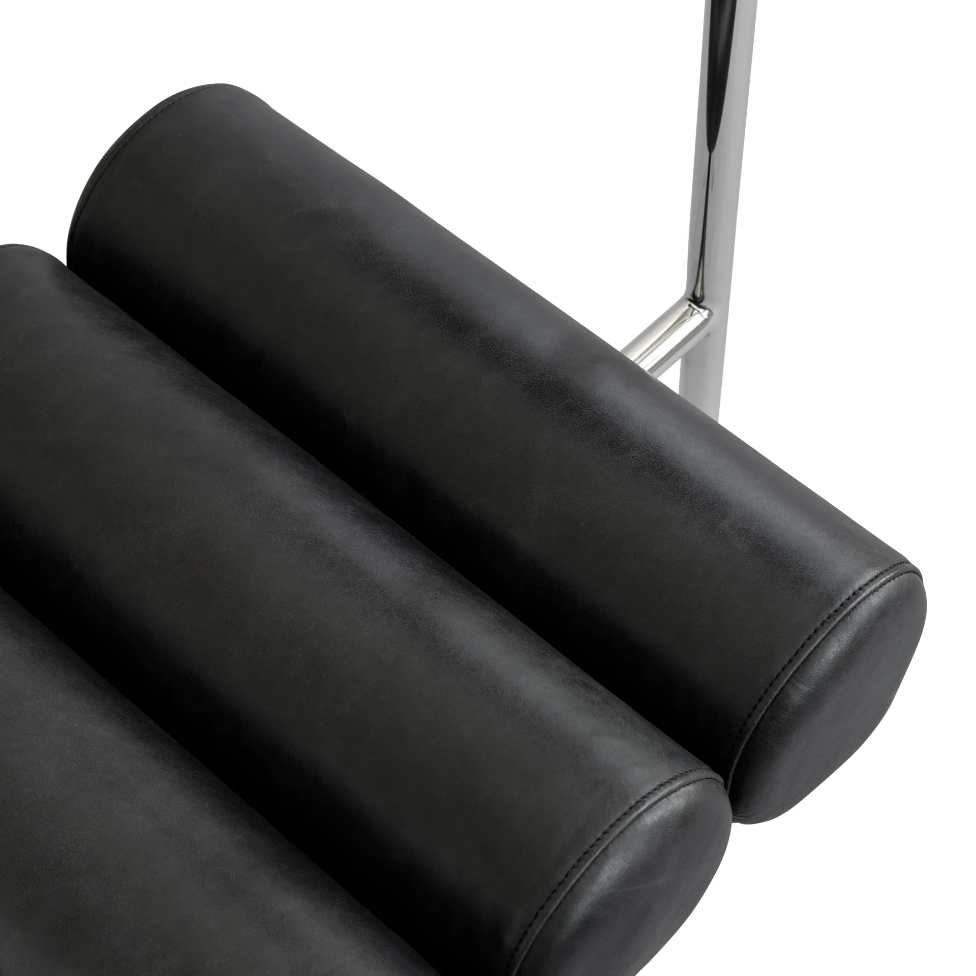 Hiro dining 椅子, 不锈钢-aniline 皮革 黑色 101 Copenhagen