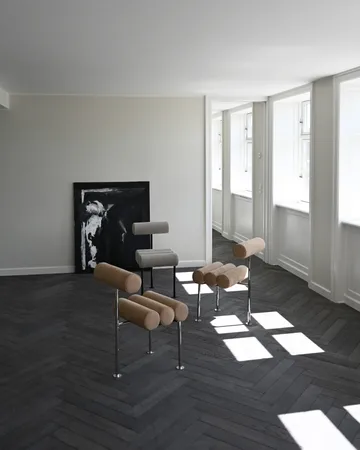 Hiro dining 椅子 - 黑色 frame-沙色 - 101 Copenhagen