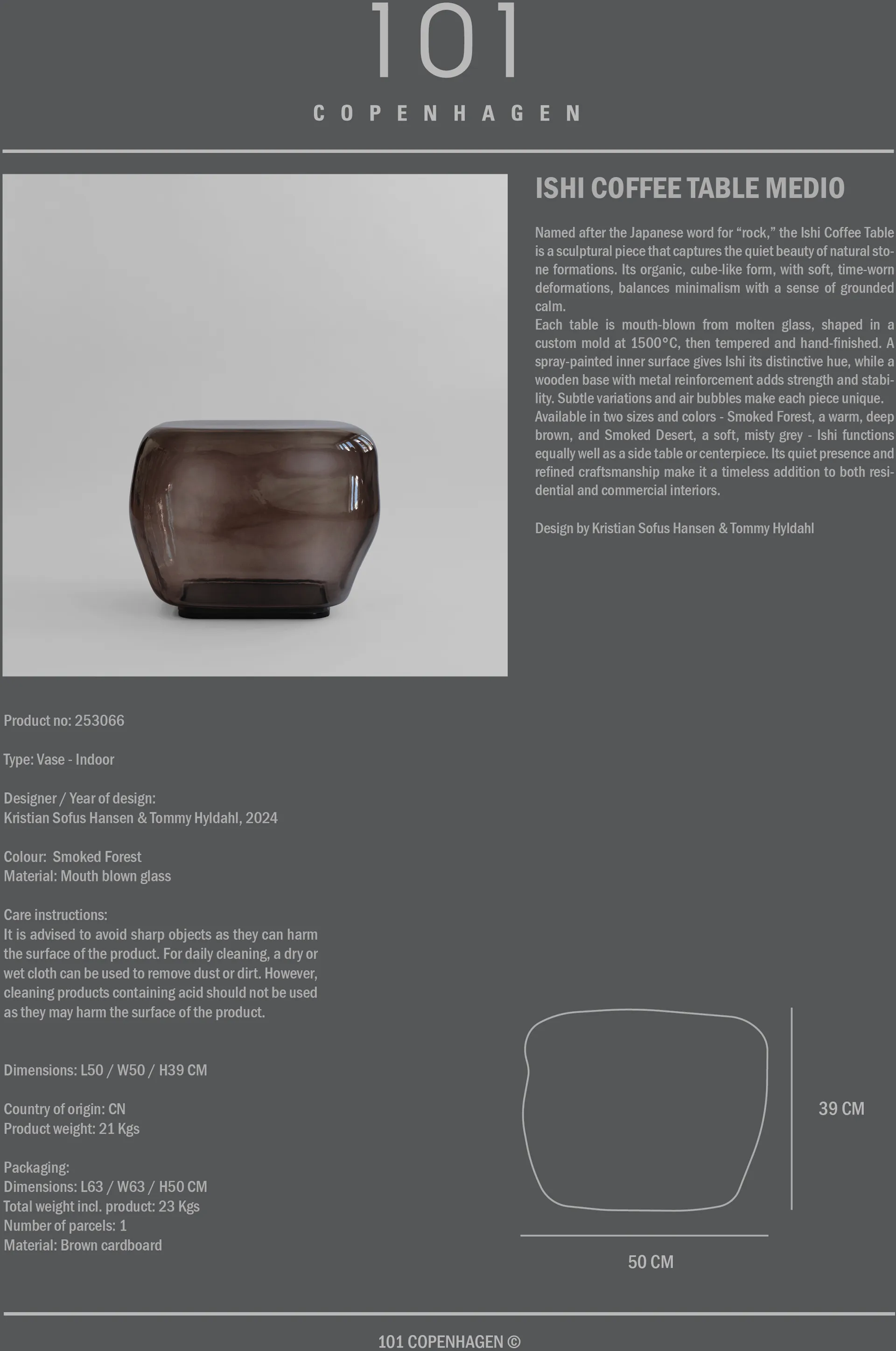 Ishi 中号咖啡桌, 烟熏森林色 101 Copenhagen
