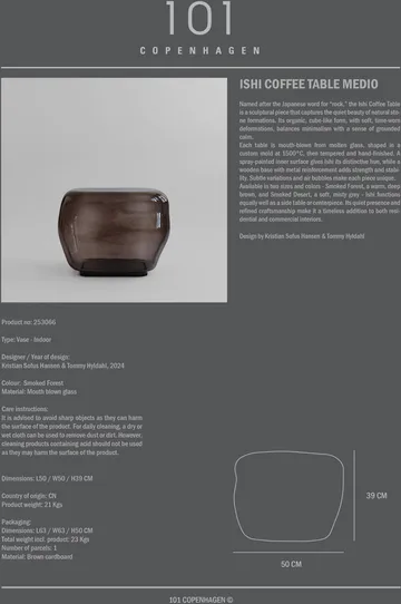 Ishi 中号咖啡桌 - 烟熏森林色 - 101 Copenhagen