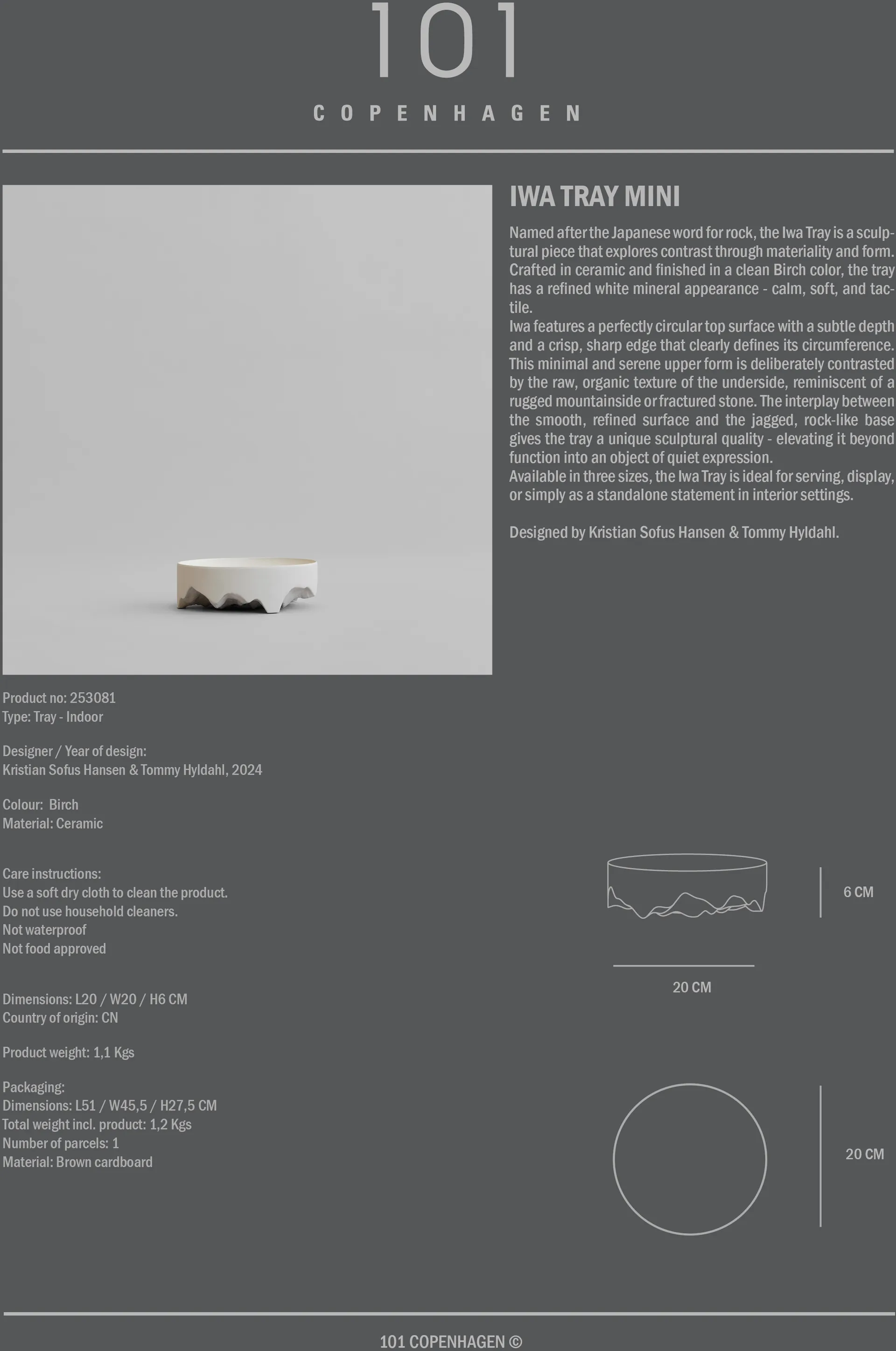 Iwa装饰托盘, 桦木_Ø20 101 Copenhagen