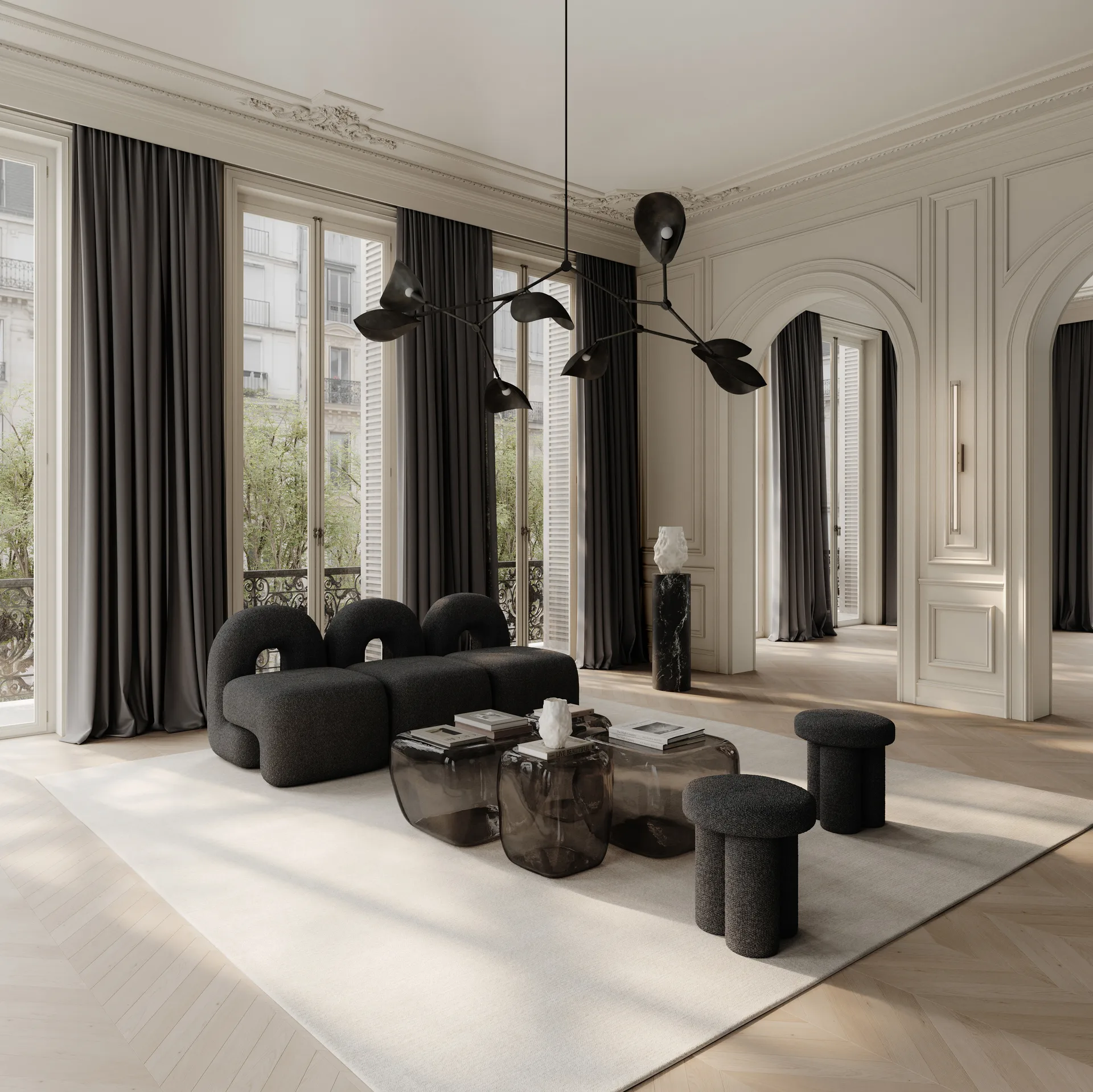 Katachi 花瓶 中, High glaze birch 101 Copenhagen