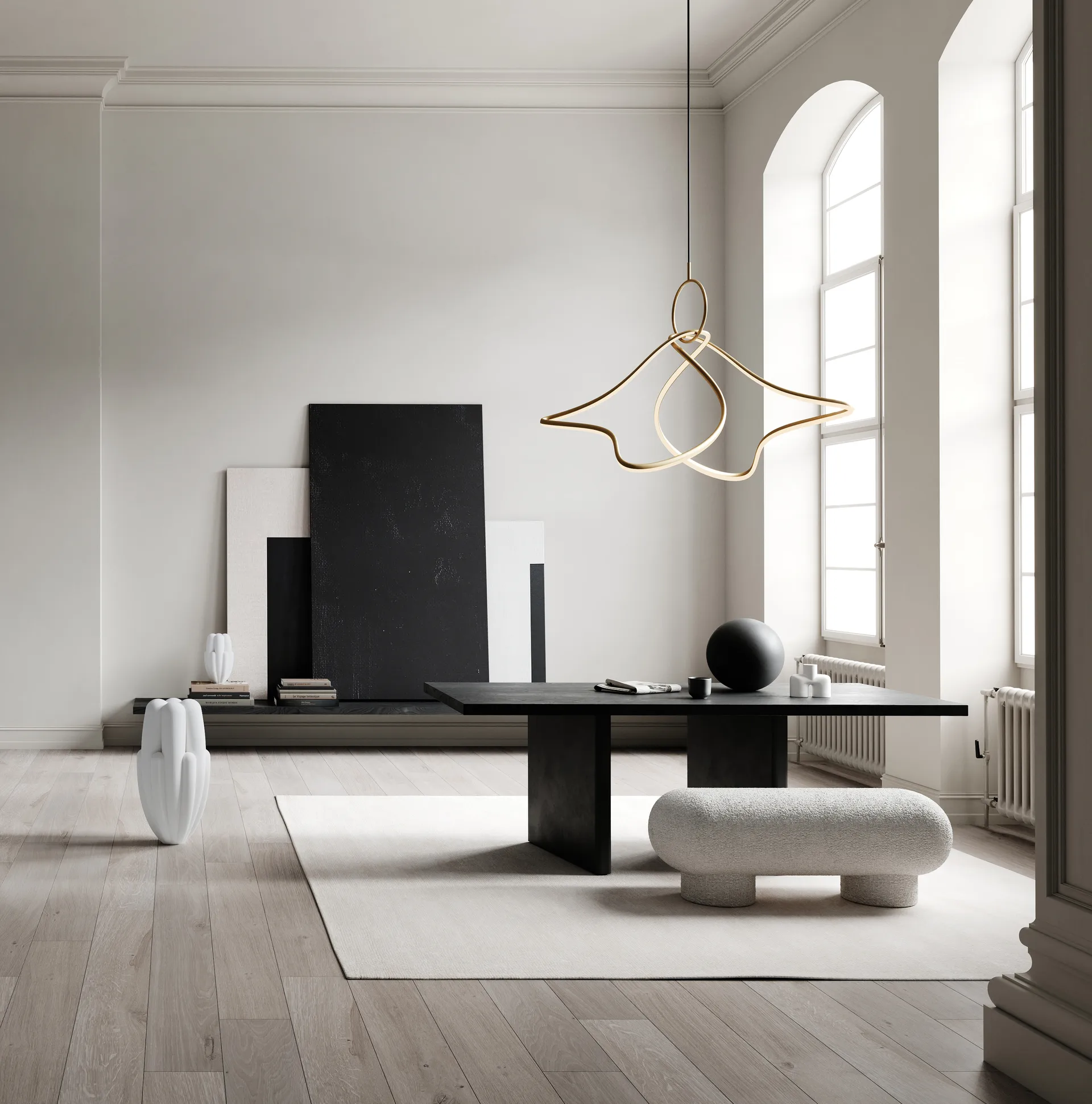 Kumo Chandelier Big大号枝形吊灯, 黄铜色 101 Copenhagen