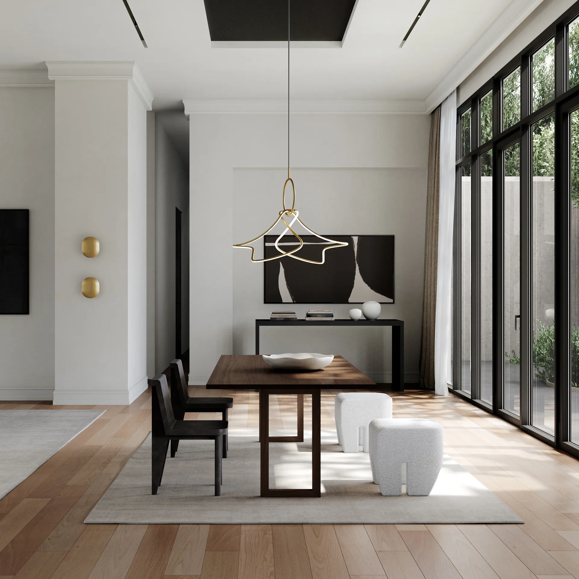 Kumo Chandelier Mini迷你吸顶灯, 黄铜色 101 Copenhagen