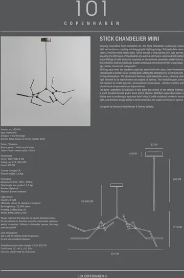 Stick 枝形吊灯 ceiling crown mini - Bronze - 101 Copenhagen
