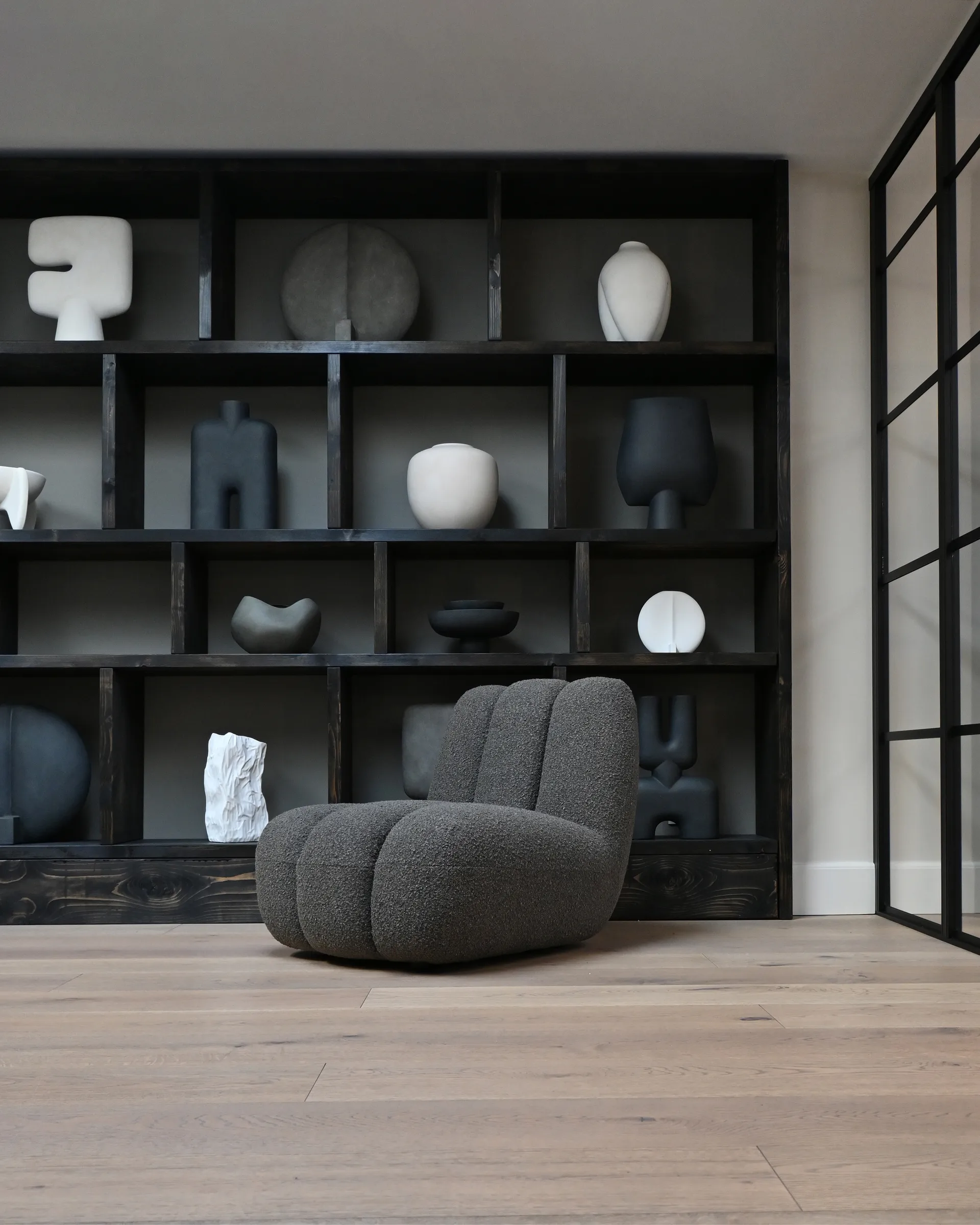 Toe lounge 椅子 bouclé, Deep 灰褐色 101 Copenhagen