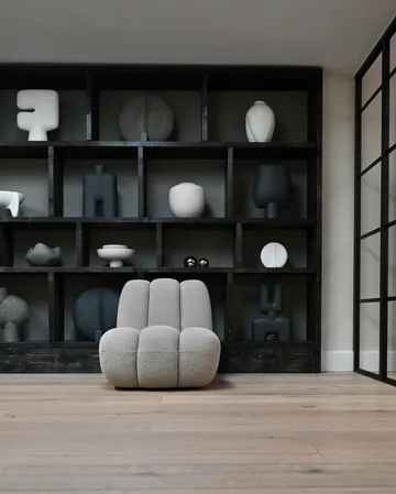 Toe lounge 椅子 bouclé - Smoked 沙色 - 101 Copenhagen