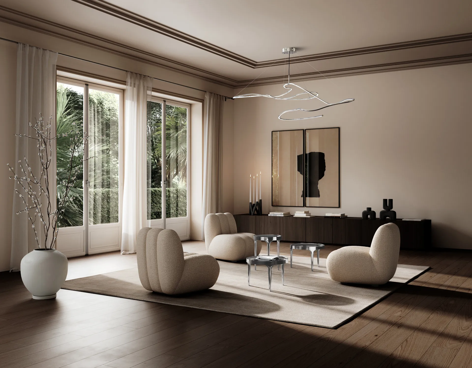 Toe lounge 椅子 bouclé, Smoked 沙色 101 Copenhagen