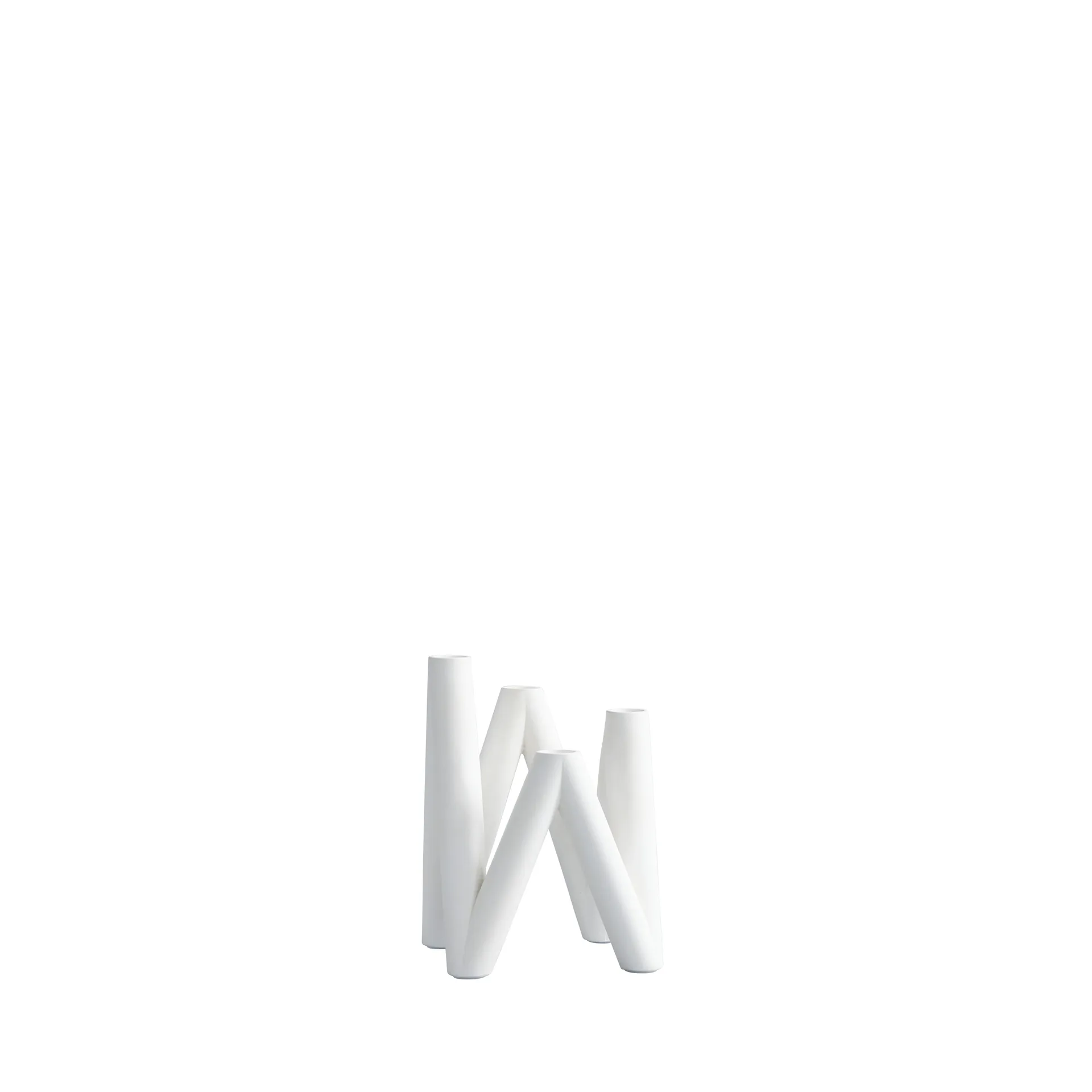 W 烛台 24 cm北欧简约风格家居餐桌摆件, 骨白色_白色 101 Copenhagen