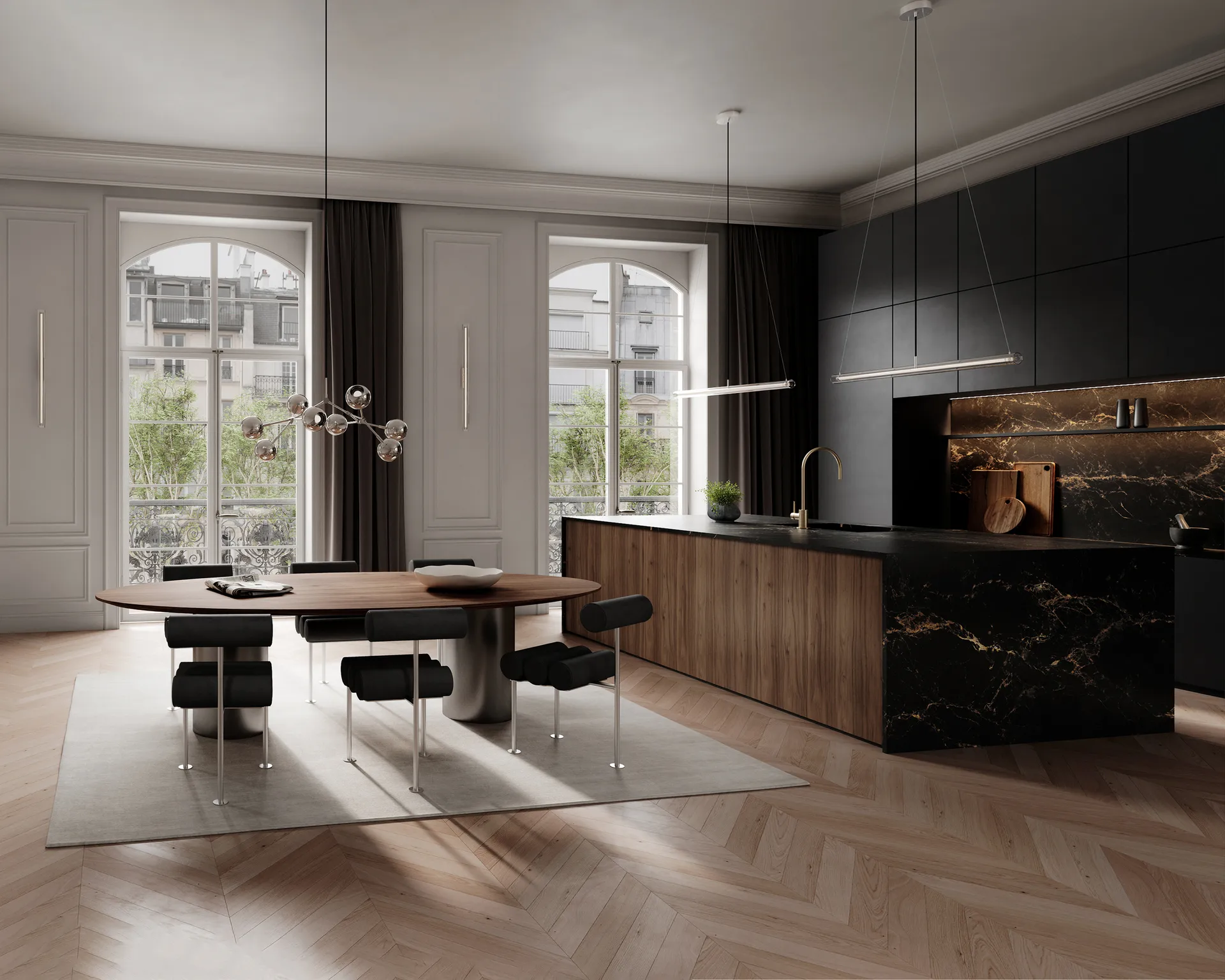 框架 吊灯, 镀铬色 101 Copenhagen