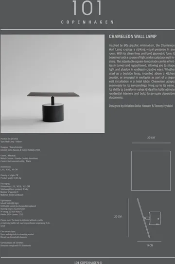 变色龙壁灯 - 焦黑色 - 101 Copenhagen