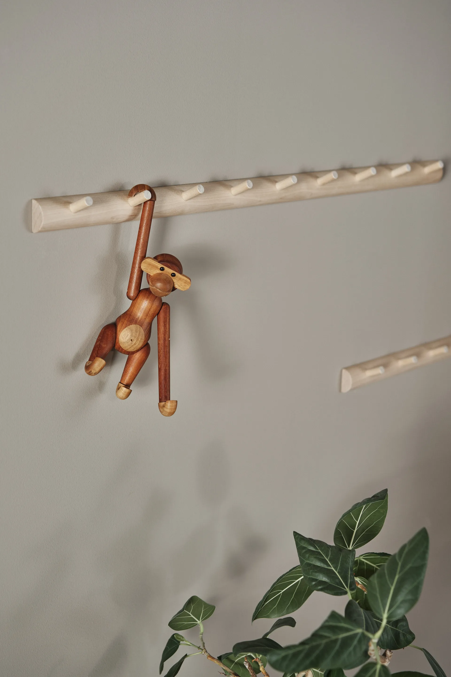 Allsarp 挂钩 rack 9 hooks, 自然木色 1898