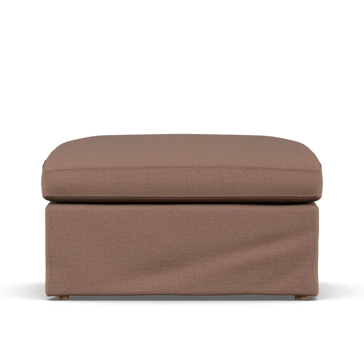 Linnevik 脚凳 - Same 锈红色 6675-白色-oiled 自然木色, with skirt - 1898