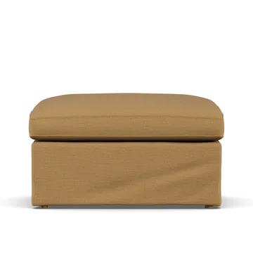 Linnevik 脚凳 - Same 赭石 6676-白色-oiled 自然木色, with skirt - 1898