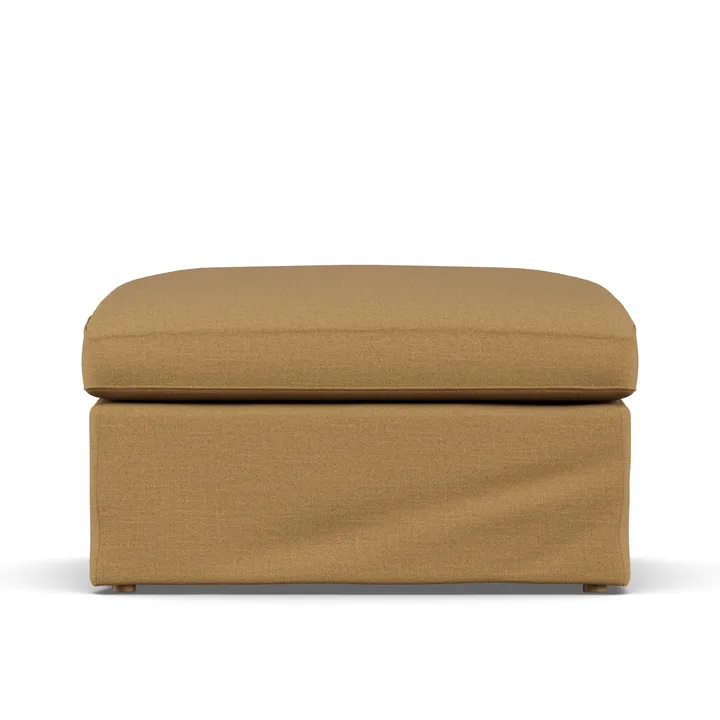 Linnevik 脚凳 - Same 赭石 6676-白色-oiled 自然木色, with skirt - 1898