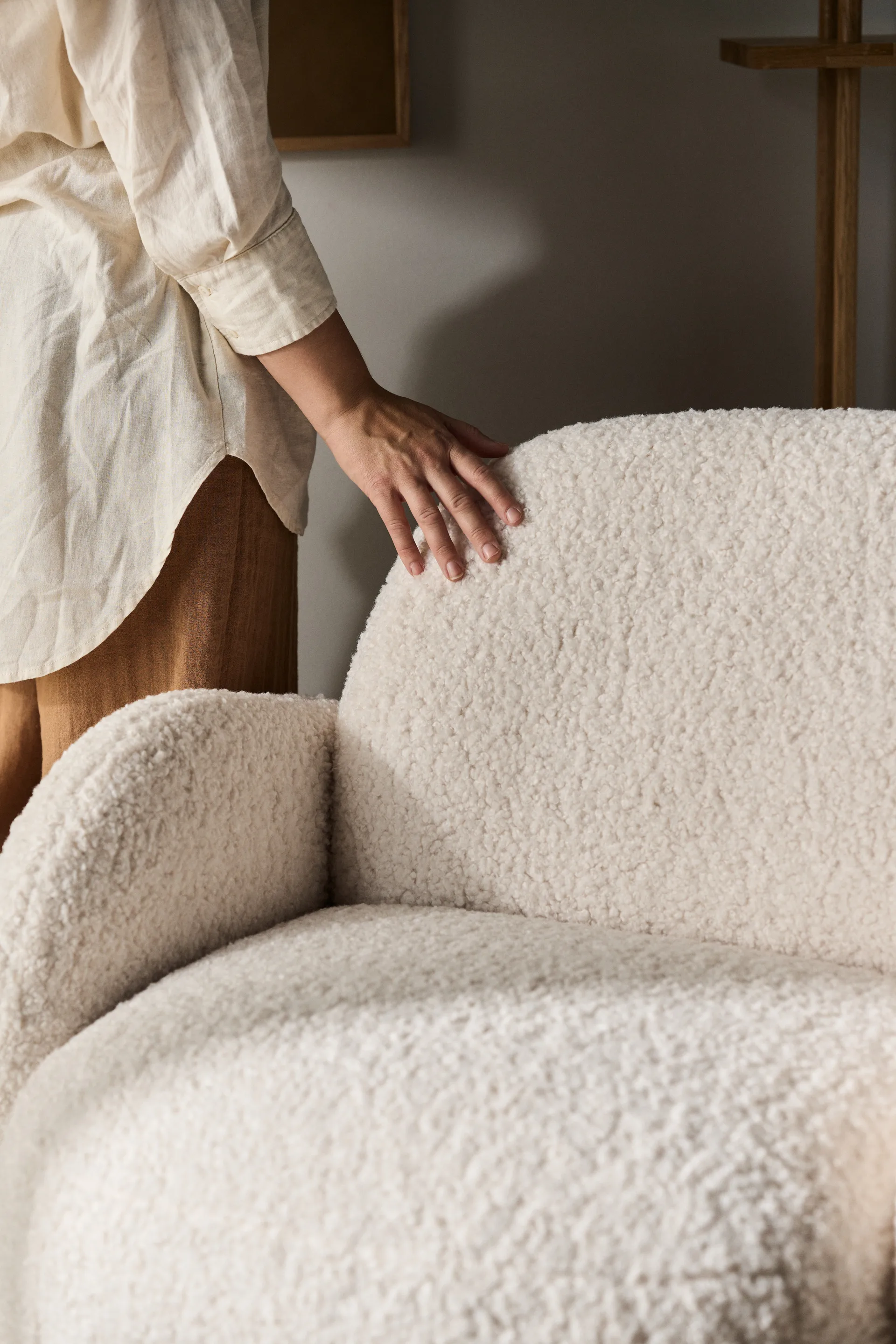 Mo 扶手椅 with swivel function, Glore 白色 1243 1898