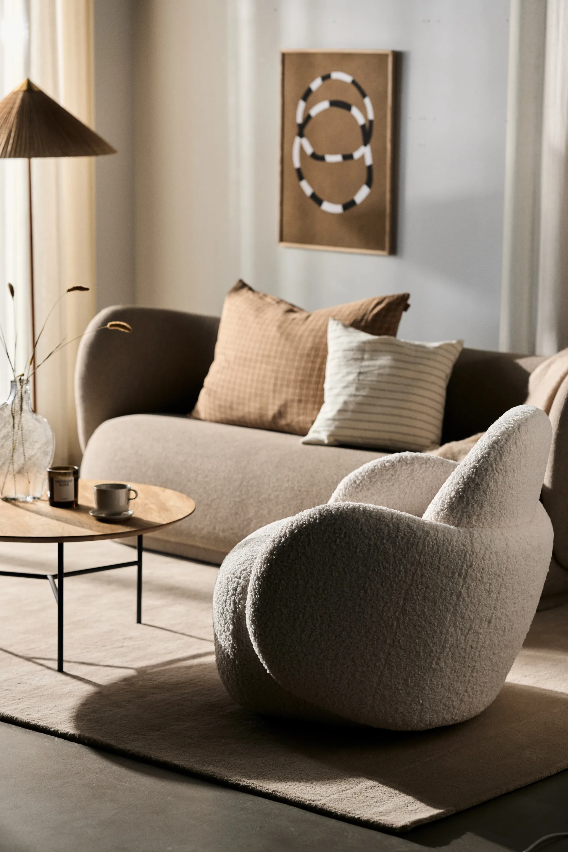 Mo 扶手椅 with swivel function, Glore 白色 1898