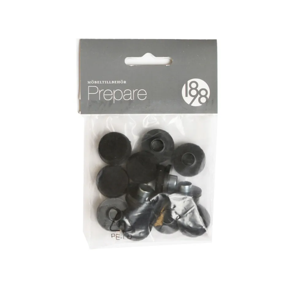 Prepare 家具地板防护保护垫贴, 黑色_22mm plastic felt tube rivet_12件装 1898