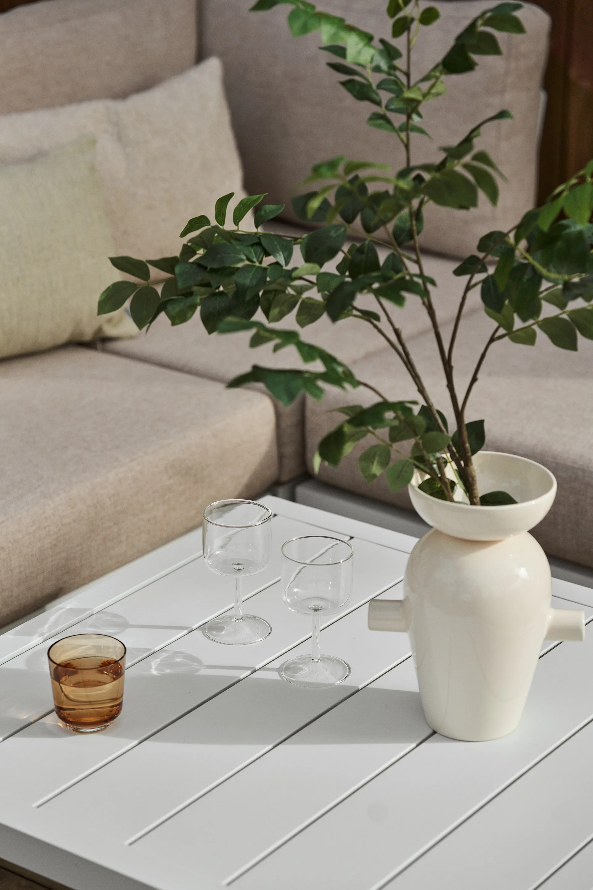 Santander 咖啡桌 78x78x40 cm, 白色 aluminium 1898