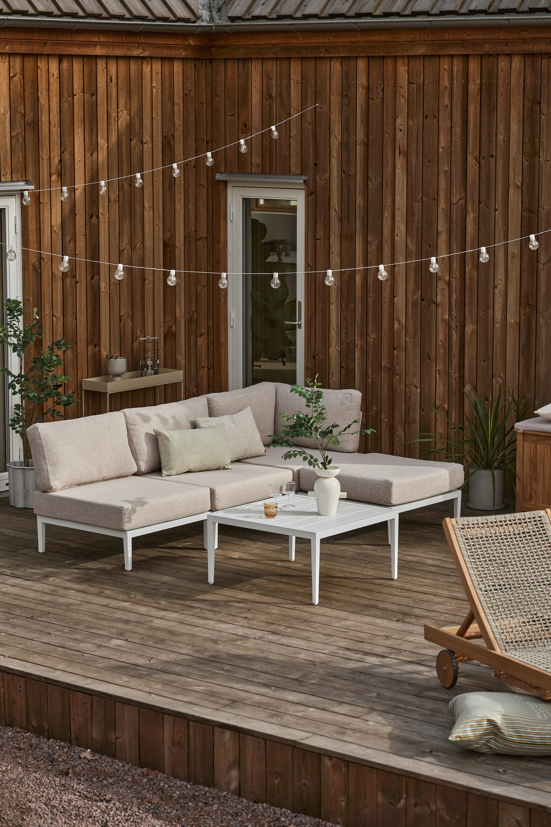 Santander modul sofa corner module, 白色-米色 1898