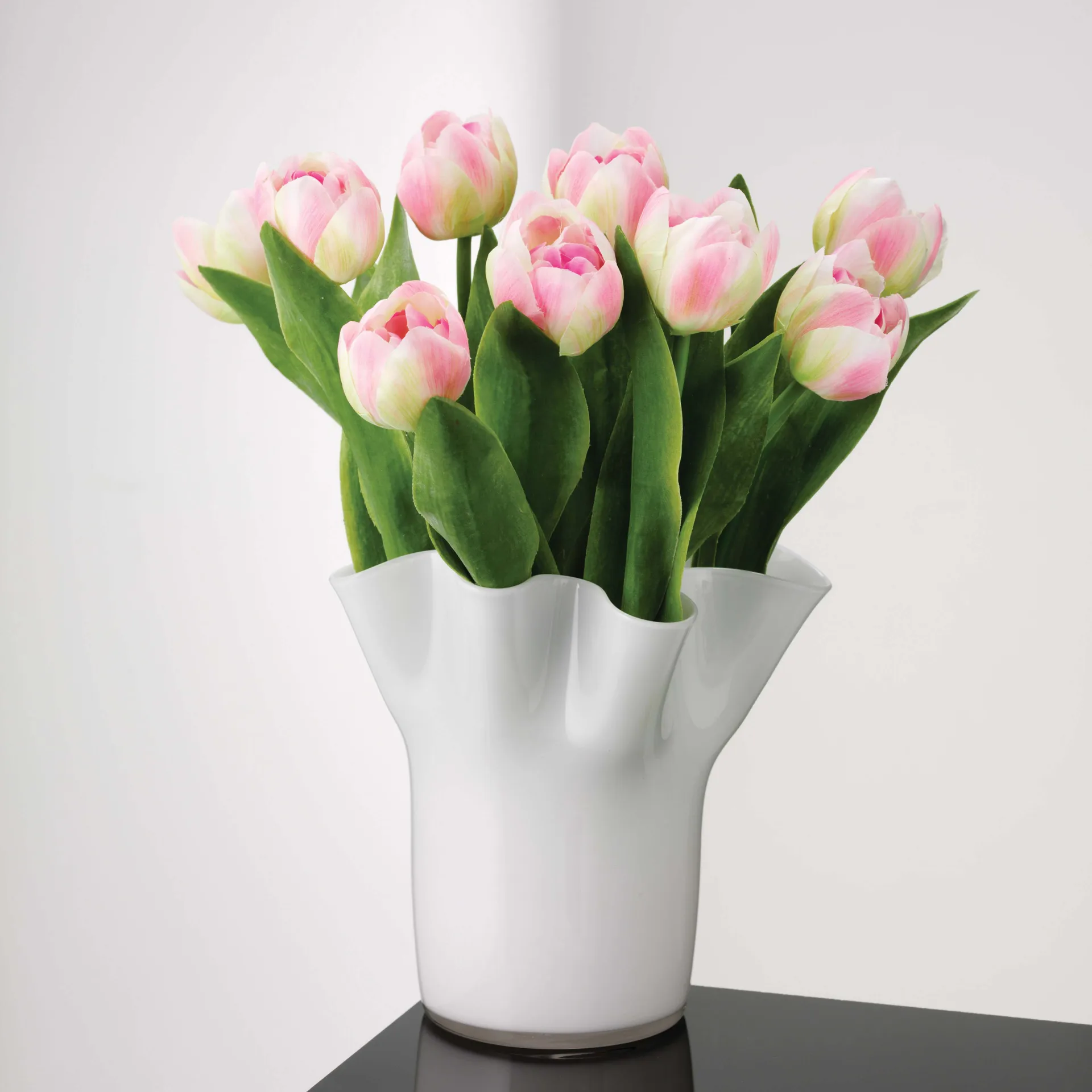 郁金香花瓶 20cm, 白色 Aida