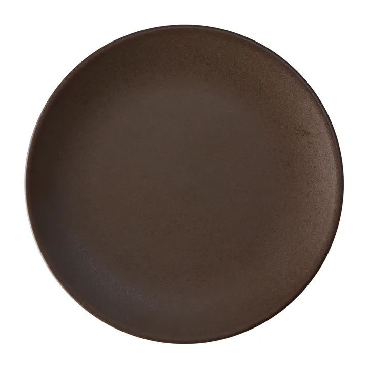 陶瓷工坊 盘 Ø26cm - 栗色_哑光棕色 - Aida