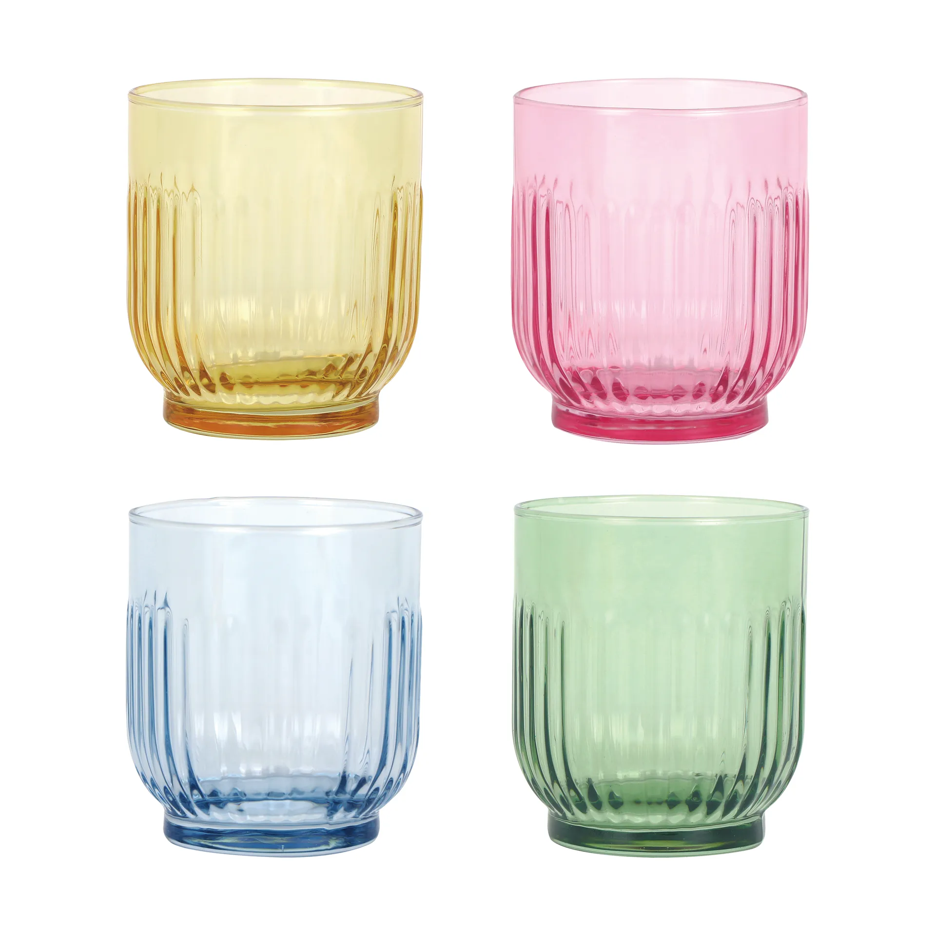 Aida 杯子/玻璃杯/酒杯 33 cl 4件, Amber, 红色, 浅蓝, 绿色 Aida