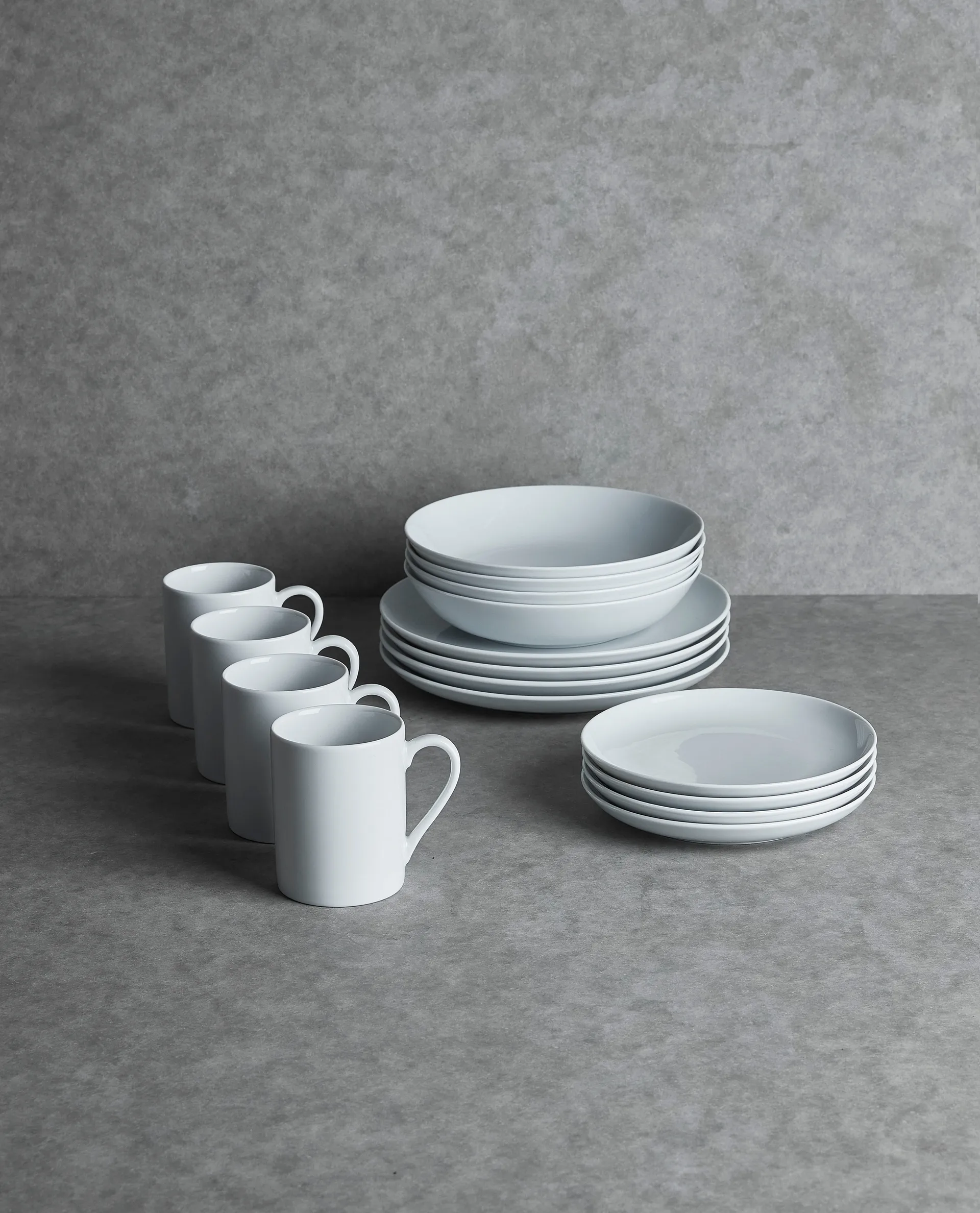 Atelier 哑光餐盘 Ø25 cm 4-pack, 超白色 Aida