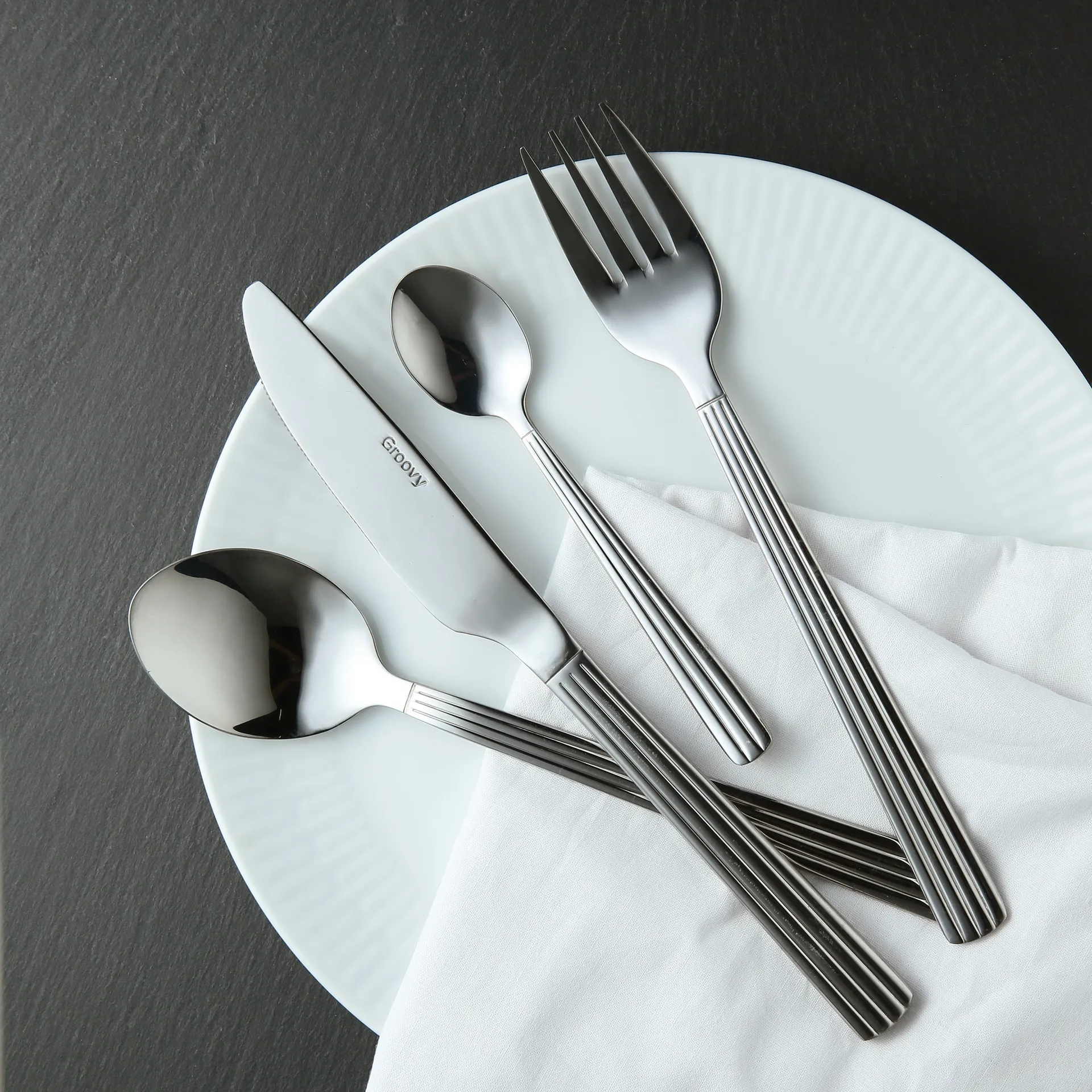 Groovy 餐具 cutlery, 48 pieces Aida