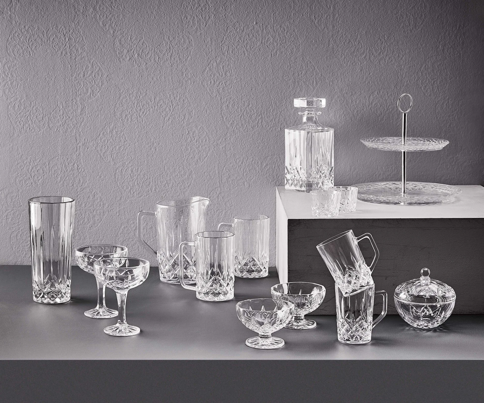 Harvey champagne 碗  25 cl 四件套装, Clear Aida