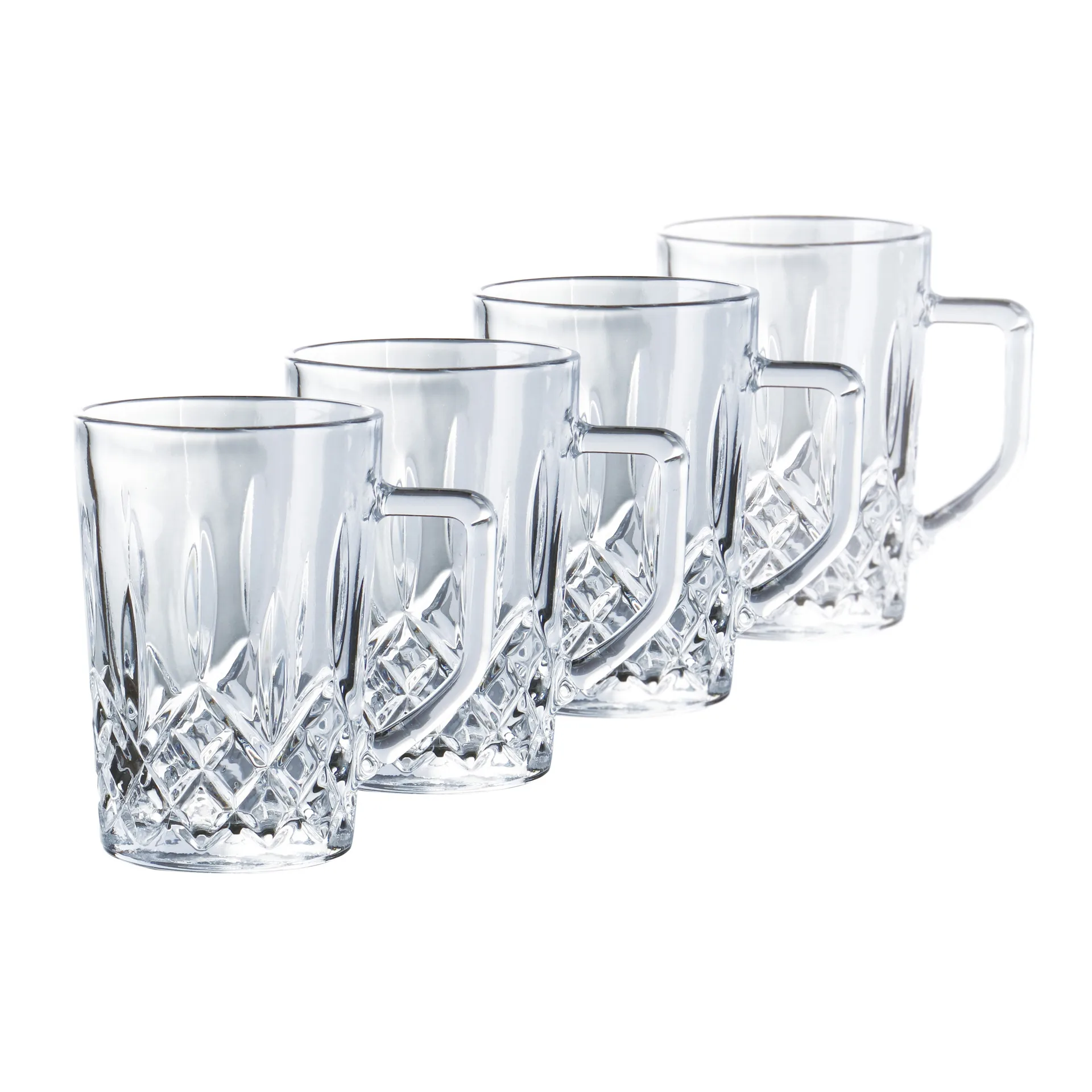 Harvey coffee glass with handle 27,5 cl 四件套装, Clear Aida