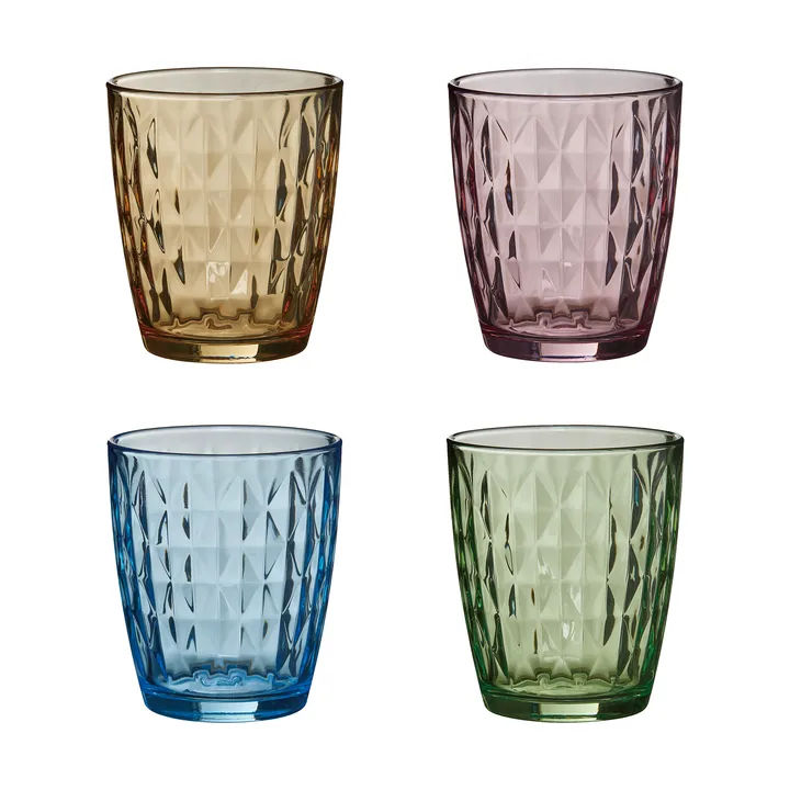 Mosaic 水杯 340ml 4只装 - 多色 - Aida