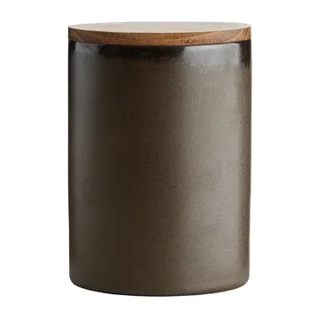 Raw 带盖储物罐 15cm - 金属棕色 - Aida