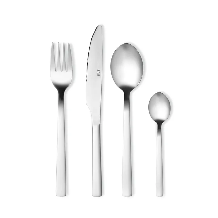 Raw 餐具套装 16 pieces - 亮光钢色 - Aida