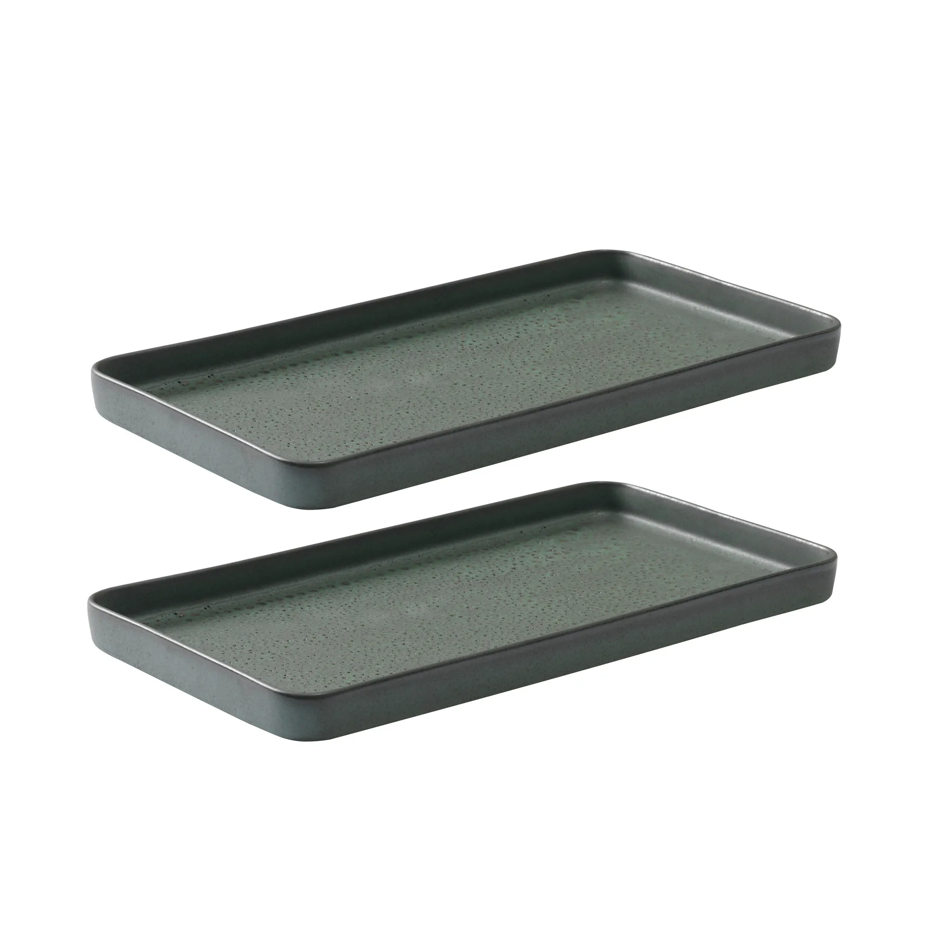 Raw 碟 18x34 cm 两件套装, northern 绿色 Aida