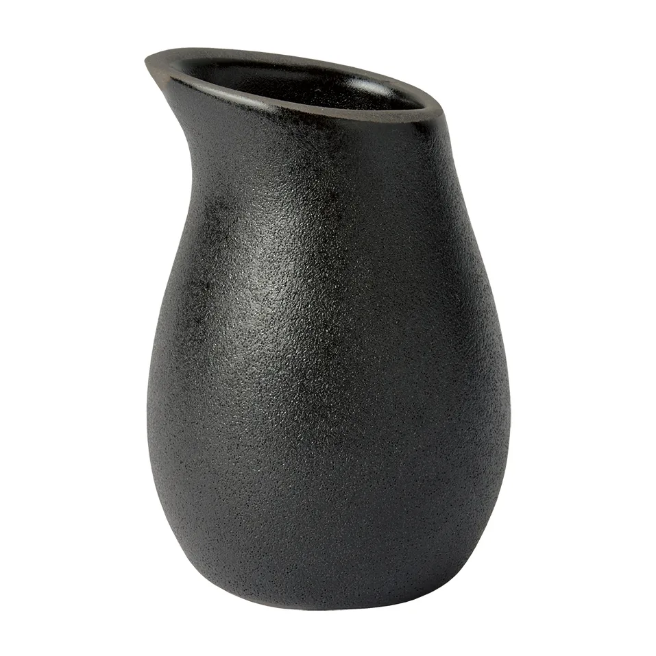 Raw 粗陶奶油壶 200ml, 钛黑色 Aida