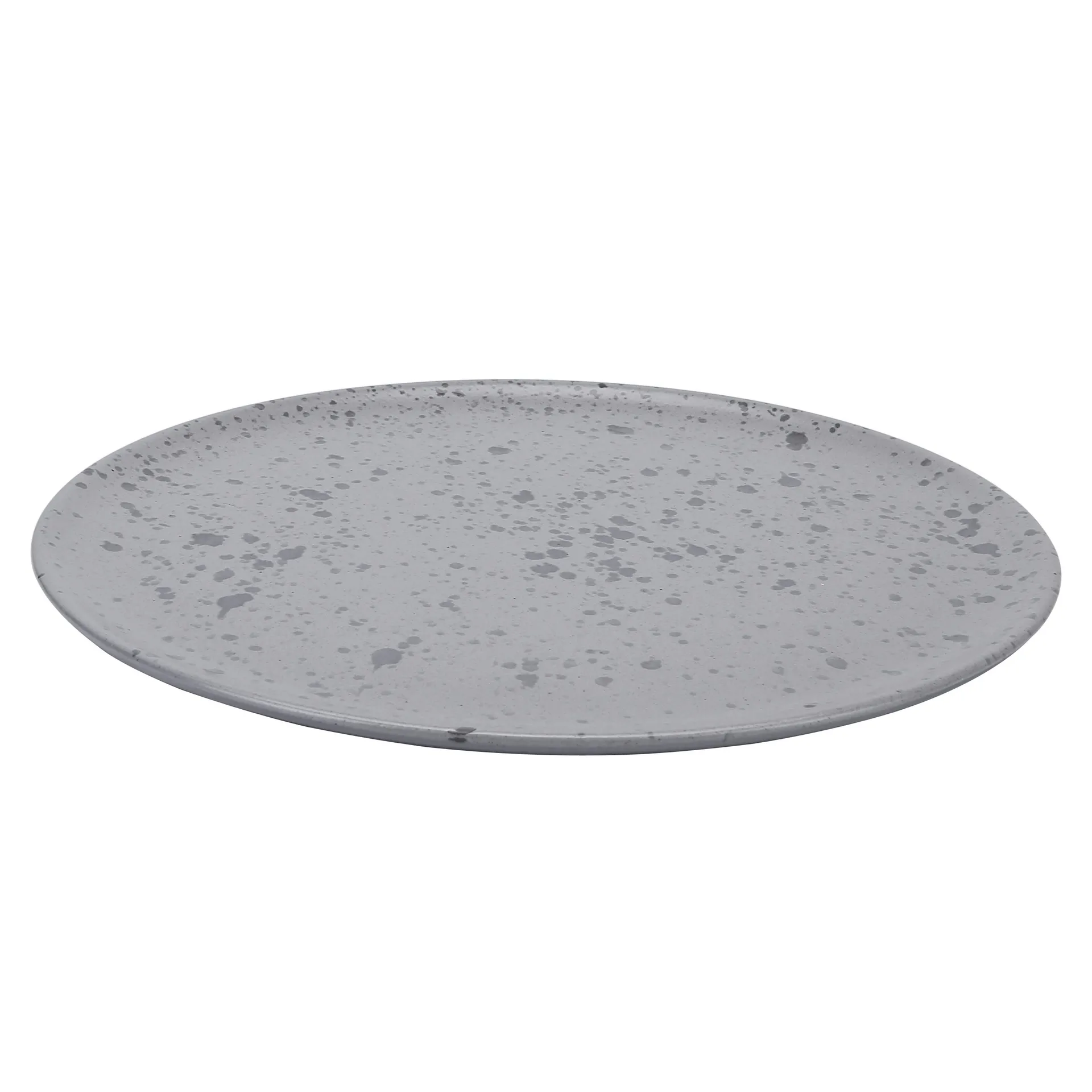 Raw 盘 Ø28cm, 灰色带圆点 Aida