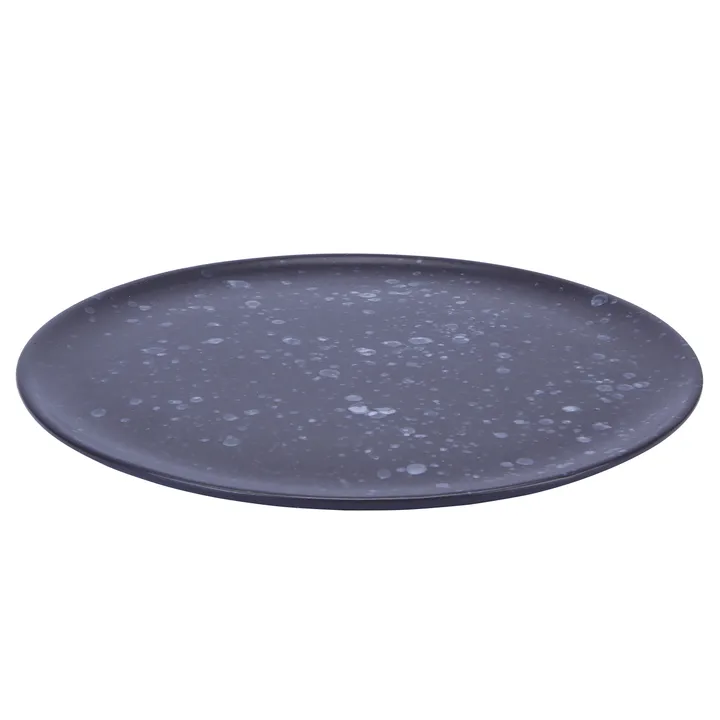 Raw 盘 Ø28cm - 黑色带圆点 - Aida
