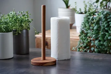 Raw 厨房纸巾架 30.6cm - 柚木 - Aida