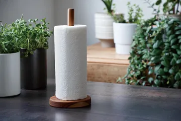 Raw 厨房纸巾架 30.6cm - 柚木 - Aida